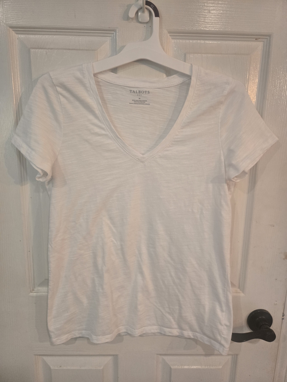 Talbots White Short-Sleeve V-Neck Tee NWOT